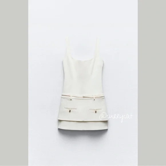 Zara BELTED FITTED DRESS - Picture 4 of 9